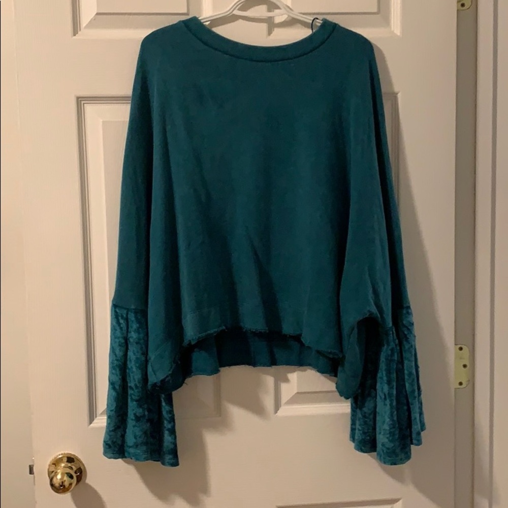 Turquoise Free People Sweater